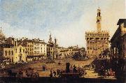 Bernardo Bellotto Piazza della Signoria in Florence painting